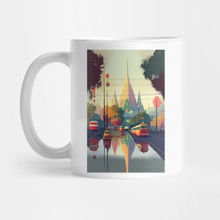 Bangkong City Watercolor Beautiful Scenary Mug